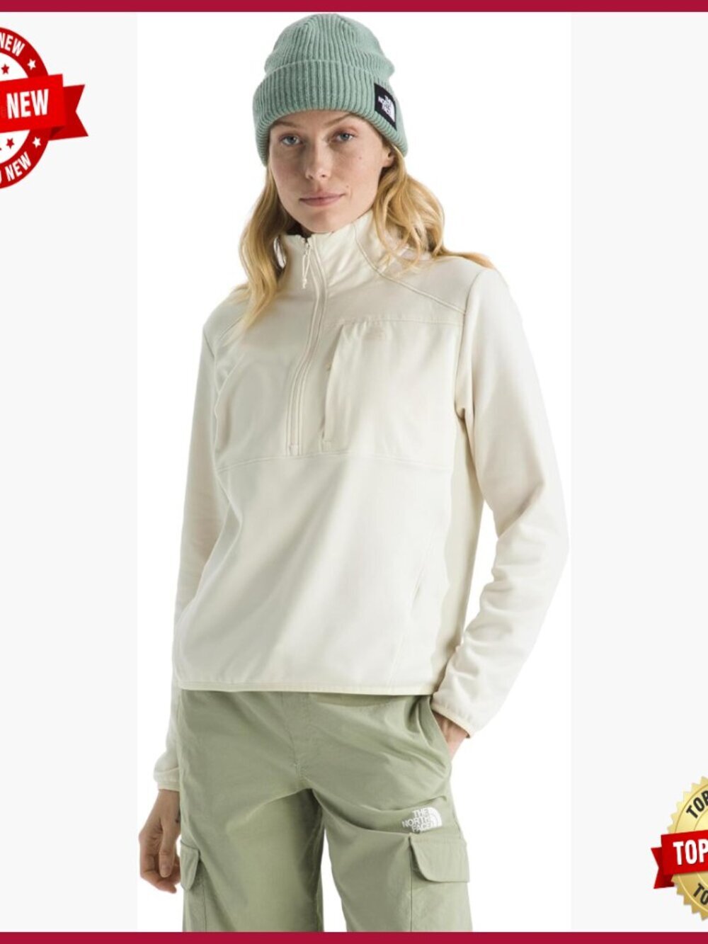 Lightweight Fleece Quarter Zip Jacket with Chest Pocket, Regular Fit